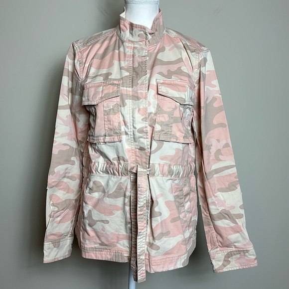 GAP Belted Pink Camo Utility Jacket Cotton‎ Size Small - Picture 1 of 8